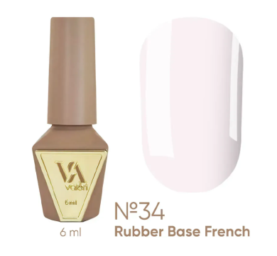 База камуфлююча Valeri Rubber Base French New №034, рожево-сіра, 12 мл