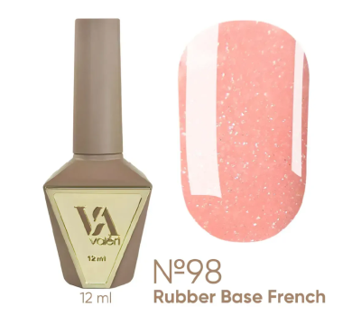 База камуфлирующая Valeri Rubber Base French New №098, персиковая с шиммером, 12 мл