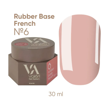 База камуфлирующая Valeri Rubber Base French New №006, нюдовая, 30 мл