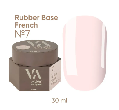 База камуфлирующая Valeri Rubber Base French New №007, розовая, 30 мл
