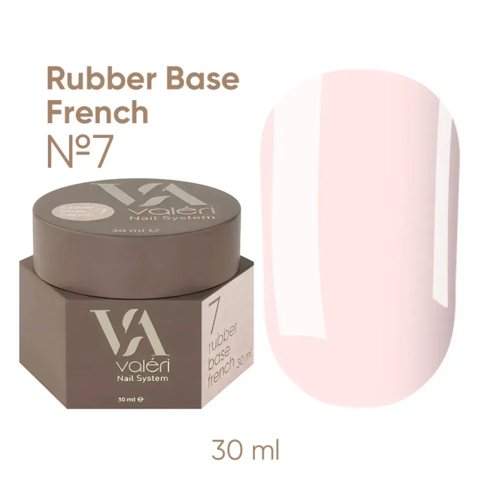 База камуфлирующая Valeri Rubber Base French New №007, розовая, 30 мл