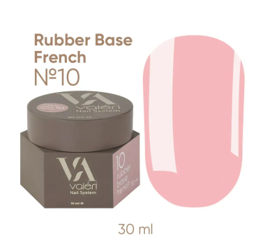 База камуфлююча Valeri Rubber Base French New №010, яскраво-рожева, 30 мл