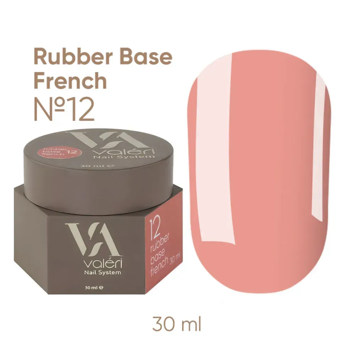 База камуфлирующая Valeri Rubber Base French New №012, кораллово-розовый, 30 мл