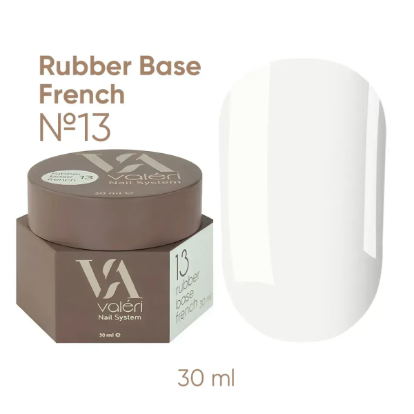 База камуфлирующая Valeri Rubber Base French New №013, молочная, 30 мл