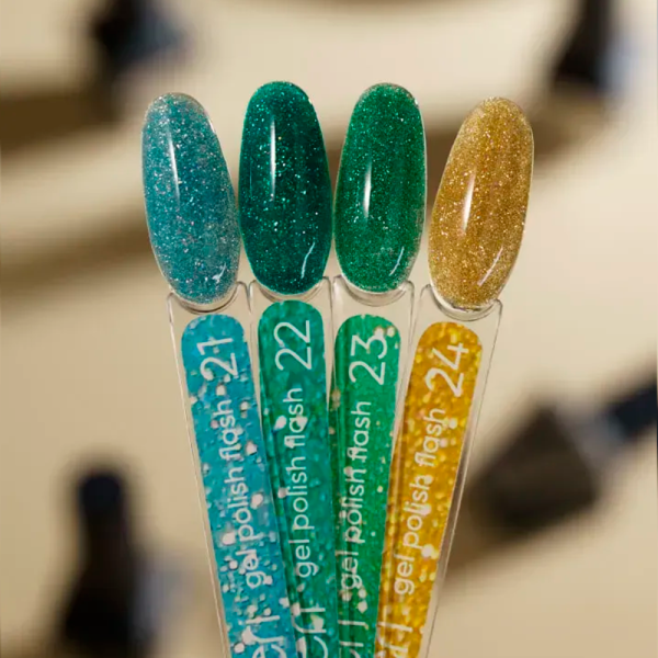 Гель-лак світловідбивний Valeri Gel Polish Flash New №23, зелений, 6 мл