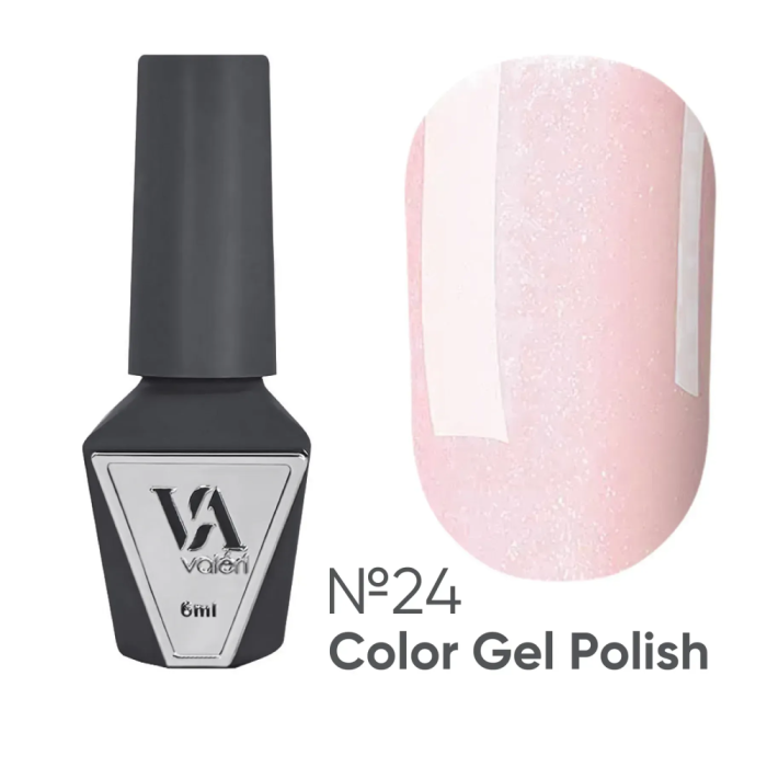 Гель-лак Valeri Color New №024, светло-розовый с перламутровым отливом, 6 мл