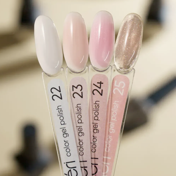 Гель-лак Valeri Color New №024, світло-рожевий з перламутровим відливом, 6 мл