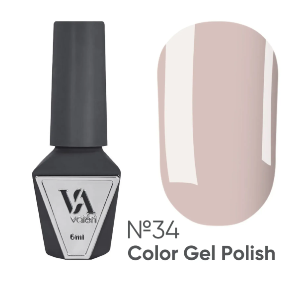 Гель-лак Valeri Color New №034, бежево-рожевий, 6 мл