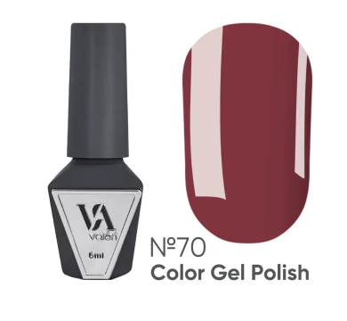 Гель-лак Valeri Color New №070, коричнево-рожевий, 6 мл
