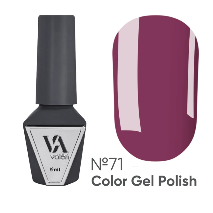 Гель-лак Valeri Color New №071, сливово-рожевий, 6 мл