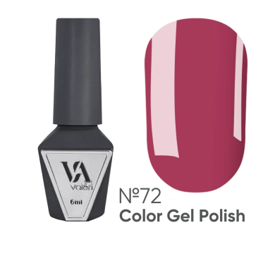 Гель-лак Valeri Color New №072, темне рожеве какао, 6 мл