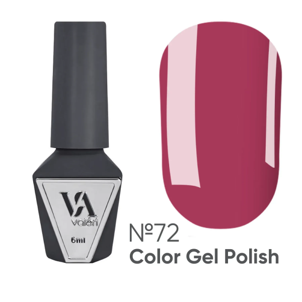 Гель-лак Valeri Color New №072, темное розовое какао, 6 мл