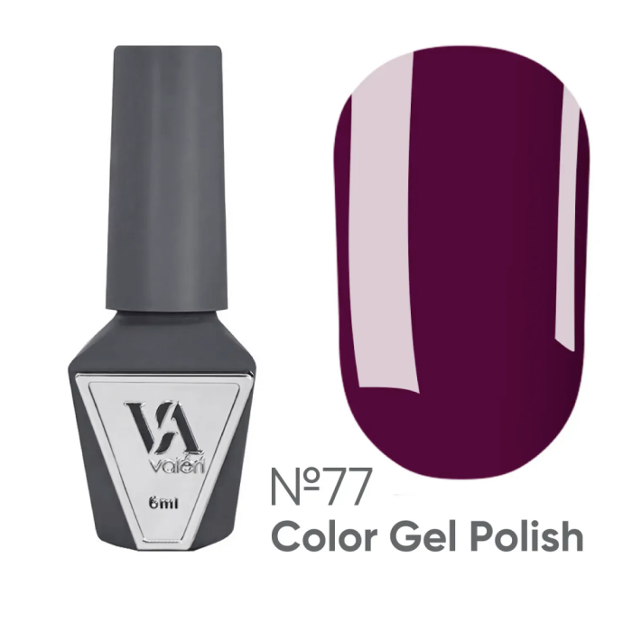 Гель-лак Valeri Color New №077, сливово-фиолетовый, 6 мл