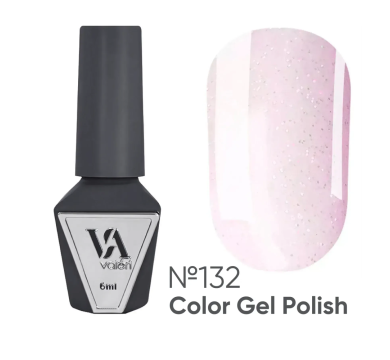 Гель-лак Valeri Color New №132, рожевий з шиммером, 6 мл