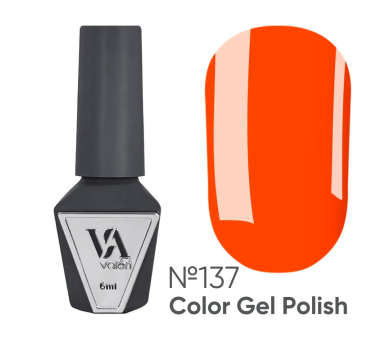 Гель-лак Valeri Color New №137, оранжевый неон, 6 мл