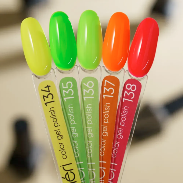 Гель-лак Valeri Color New №137, оранжевый неон, 6 мл