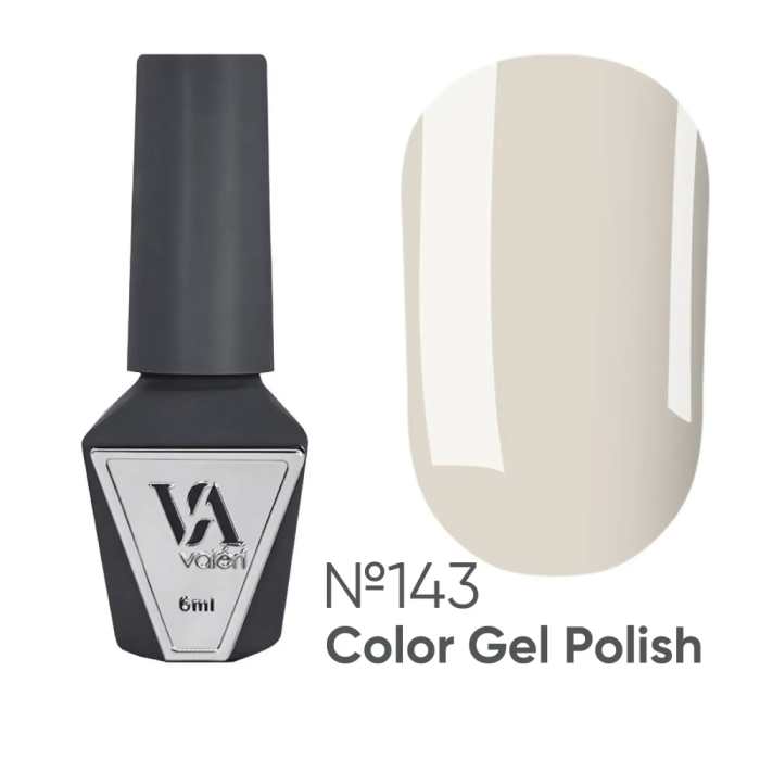 Гель-лак Valeri Color New №143, бежево-молочний, 6 мл