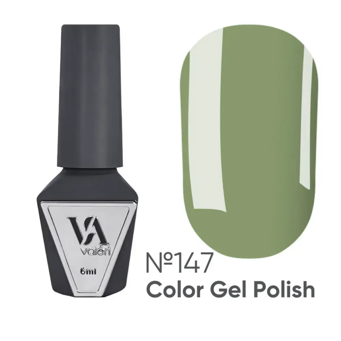 Гель-лак Valeri Color New №147, оливково-зелений, 6 мл