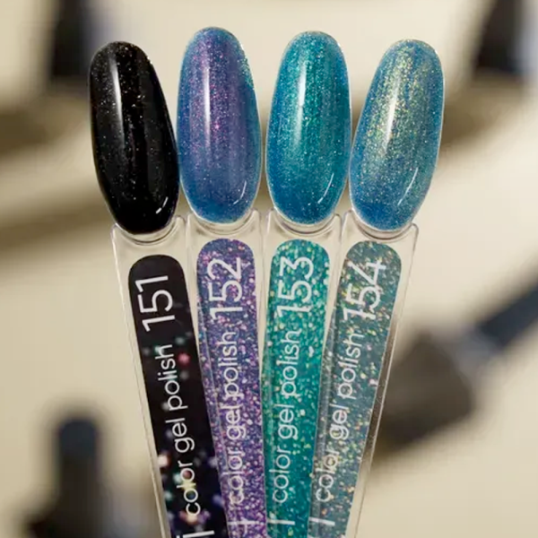 Гель-лак Valeri Color New №151, черный с микроблеском, 6 мл