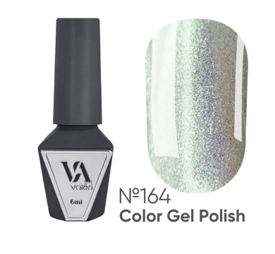 Гель-лак Valeri Color New №164, прозрачный с зеленым оттенком шиммера, 6 мл