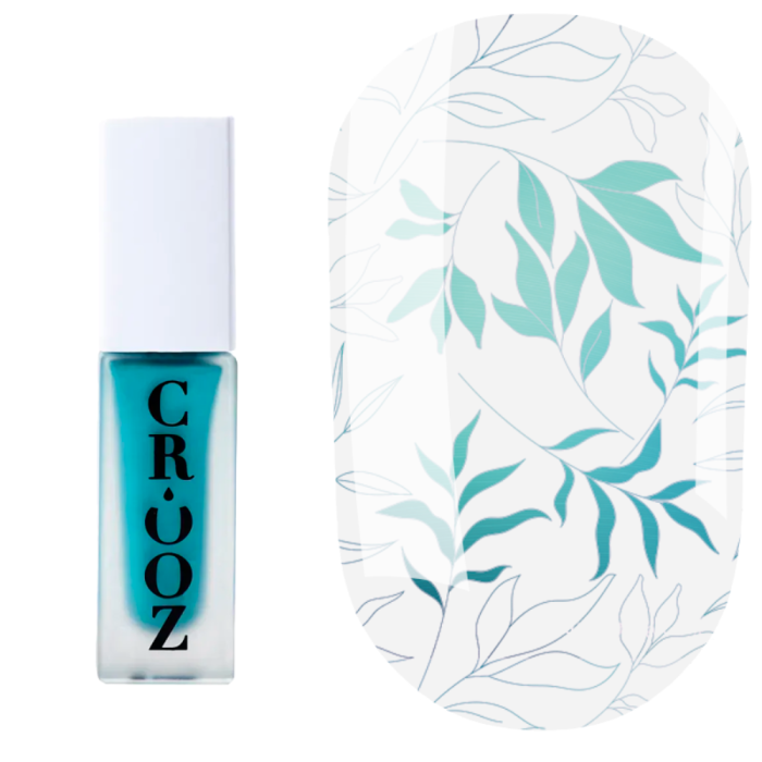 Лак для стемпінгу Crooz Stamping Nail Polish №32, бірюзовий металік, 6 мл