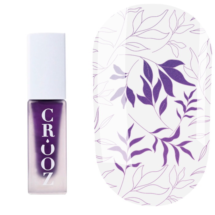 Лак для стемпінгу Crooz Stamping Nail Polish №33, фіолетовий металік, 6 мл