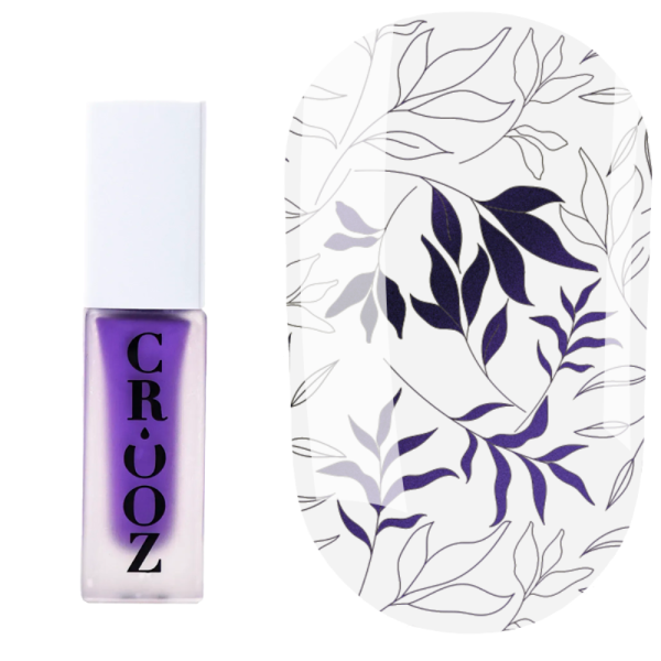 Лак для стемпинга Crooz Stamping Nail Polish №37, фиолетово-синий металик, 6 мл