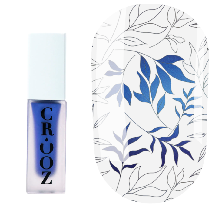 Лак для стемпінгу Crooz Stamping Nail Polish №38, синій металік, 6 мл
