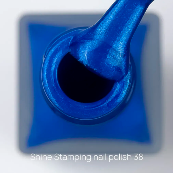 Лак для стемпінгу Crooz Stamping Nail Polish №38, синій металік, 6 мл