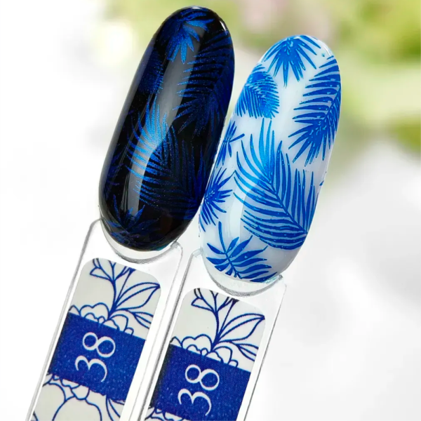 Лак для стемпінгу Crooz Stamping Nail Polish №38, синій металік, 6 мл