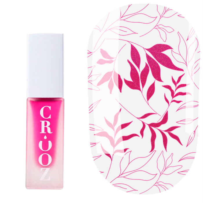 Лак для стемпинга Crooz Stamping Nail Polish №40, ярко розовый металик, 6 мл