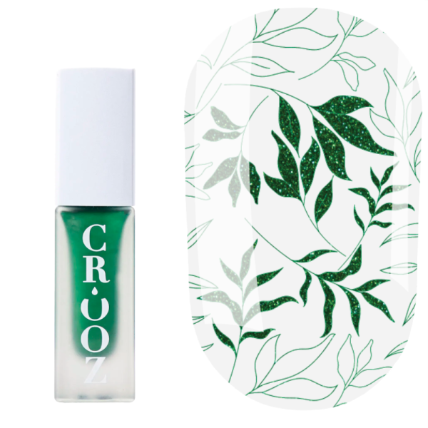 Лак для стемпінгу Crooz Stamping Nail Polish №41, зелений металік, 6 мл