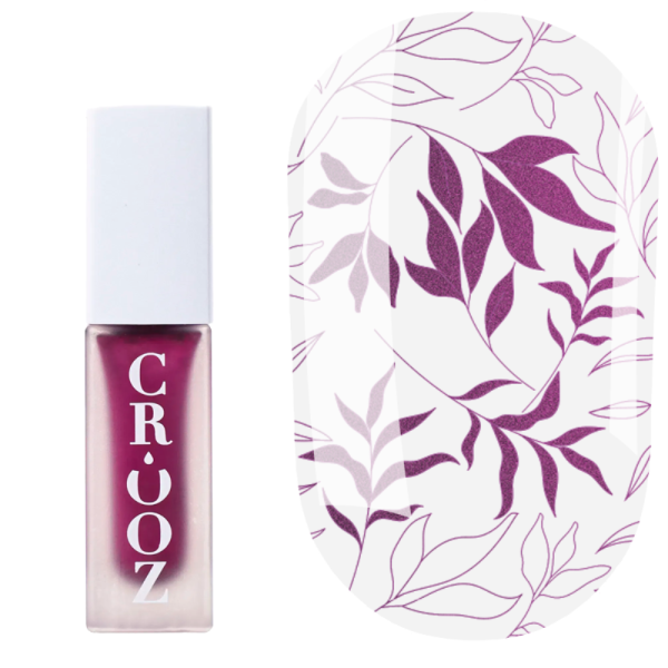 Лак для стемпінгу Crooz Stamping Nail Polish №42, малиновий металік, 6 мл