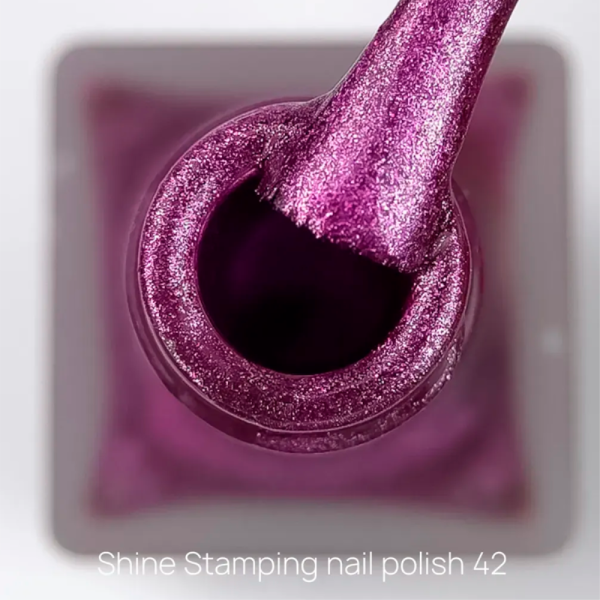 Лак для стемпінгу Crooz Stamping Nail Polish №42, малиновий металік, 6 мл