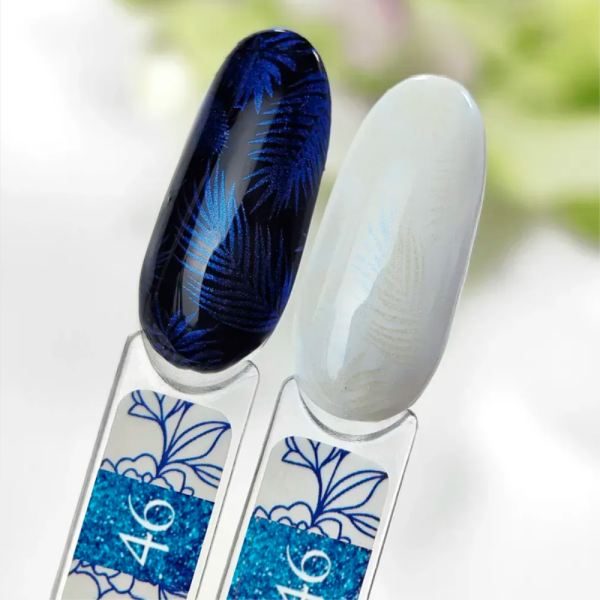 Лак для стемпінгу Crooz Stamping Nail Polish №46, синій перламутр, 6 мл