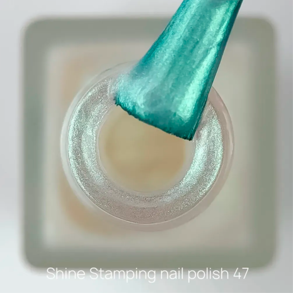 Лак для стемпінгу Crooz Stamping Nail Polish №47, перламутр салатовий, 6 мл