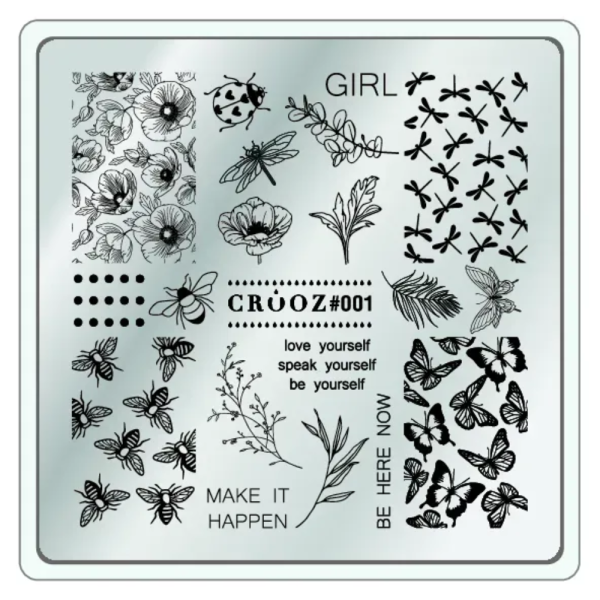 Пластина для стемпінгу Crooz №01, природа