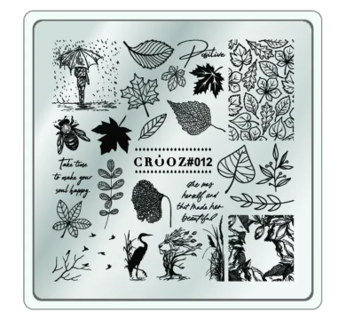 Пластина для стемпінгу Crooz №12, природа
