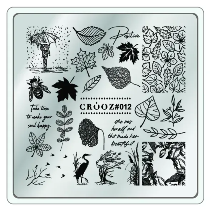 Пластина для стемпинга Crooz №12, природа