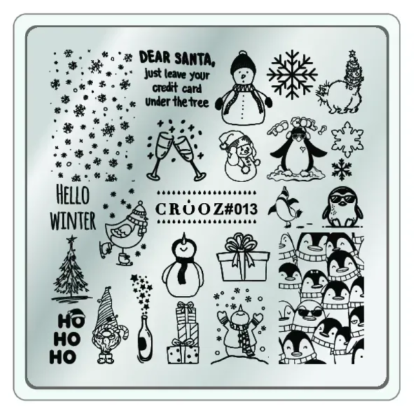 Пластина для стемпинга Crooz №13, зима