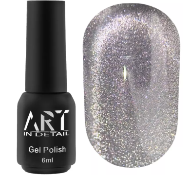 Гель-лак котяче око ART Charm Cat Eye №CC001, срібло, 6 мл