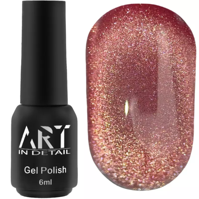 Гель-лак кошачий глаз ART Charm Cat Eye №CC004, глубокий розовый, 6 мл