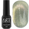 Гель-лак котяче око ART Charm Cat Eye №CC007, ванільне золото, 6 мл