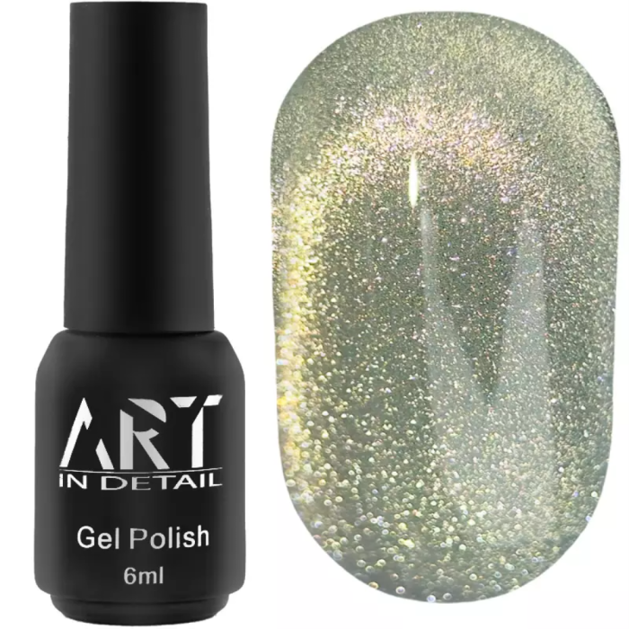 Гель-лак кошачий глаз ART Charm Cat Eye №CC007, ванильное золото, 6 мл