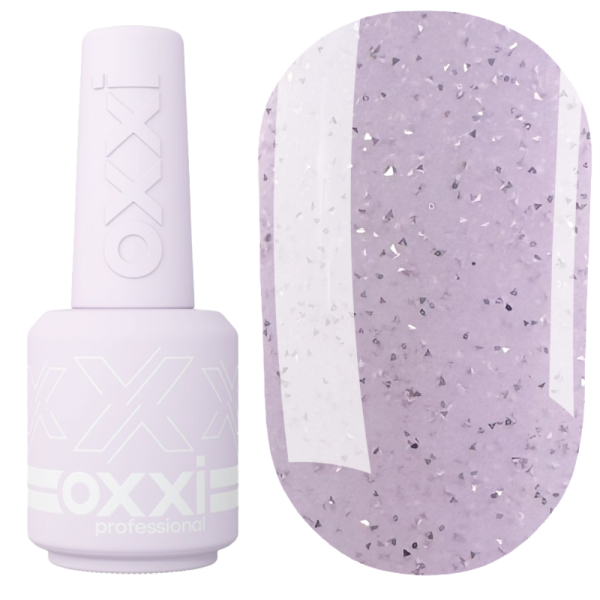 Рідкий полігель OXXI Professional Liquid Poly Gel №43, лілова зі світловідбиваючим шиммером, 15 мл