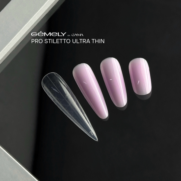 Верхні форми для нарощування GEMELY Pro Stiletto Ultra Thin, ультратонкий стилет, 150 шт.