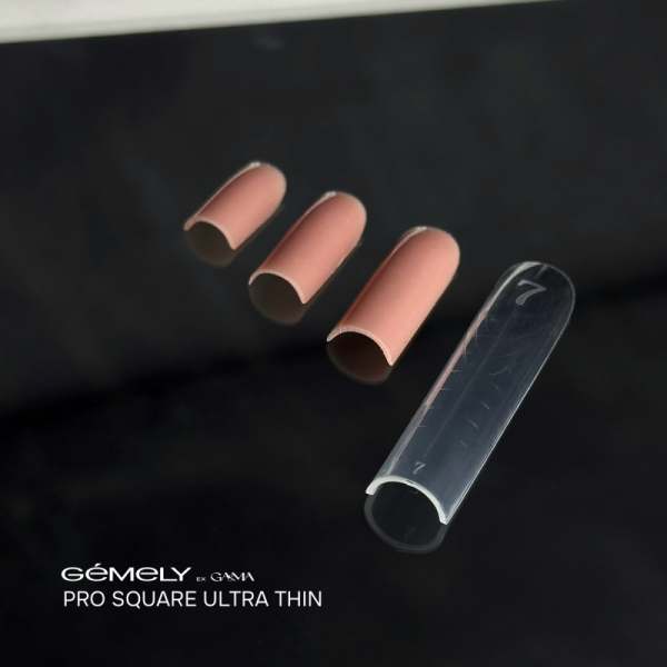 Верхние формы для наращивания GEMELY Pro Square Ultra Thin, квадрат ультратонкий, 150 шт.