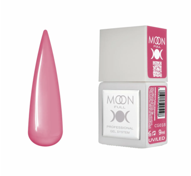 Гель-лак Moon Full Gel Polish Color №CG018, полунично-рожевий, 9 мл