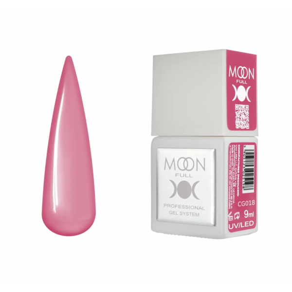 Гель-лак Moon Full Gel Polish Color №CG018, полунично-рожевий, 9 мл