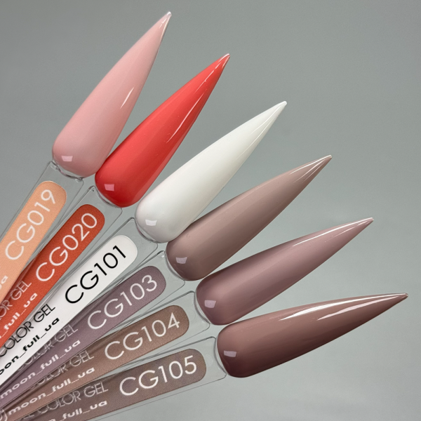Гель-лак Moon Full Gel Polish Color №CG019, рожево-нюдовий, 9 мл